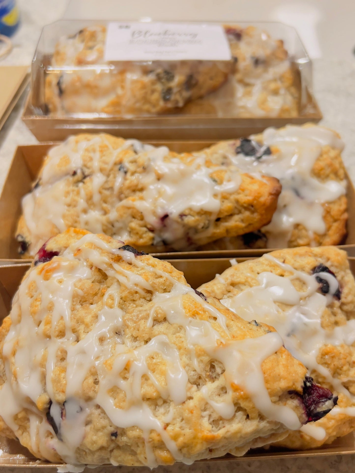 Blueberry Lemon Sourdough Scones