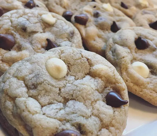 Chewy Triple Chocolate Chip Cookies